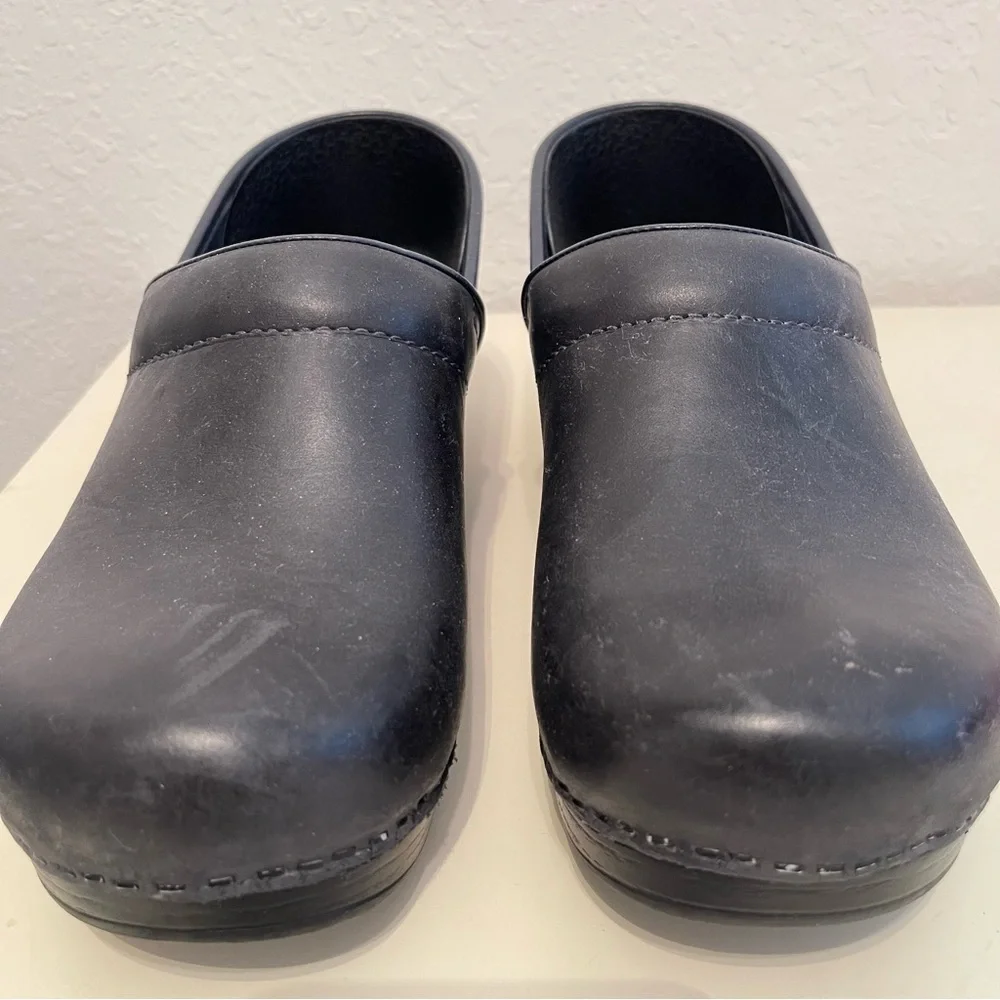 Dankso Clogs Shoes Black Leather Size 40 - Picture 3 of 11